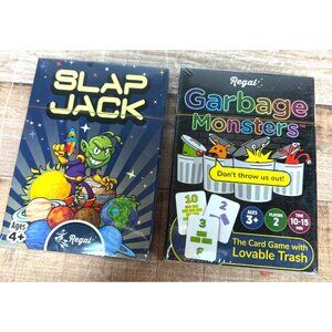 Slap Jack & Garbage Monsters Card Games Family Educational Strategy Set Sealed